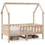 vidaXL Cadre de lit d'enfants forme de maison 70x140cm bois pin massif
