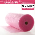 Lot de 20 rouleaux de film bulle d'air largeur 100cm x longueur 50m  - gamme air'roll antistatique