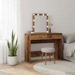 vidaXL Table de Toilette avec tiroir Bois ancien 100 x 40 x 130 cm