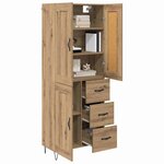 vidaXL Haut Armoire avec tiroir Chêne artisanal 69 5 x 34 x 180 cm