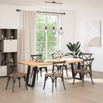 vidaXL Pieds de table à manger en U 2 pièces Noir 60 x (72-73) cm Acier