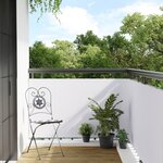 vidaXL Paravent de balcon blanc 400x80 cm résine tressée