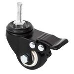 vidaXL Roues pour jardinière 4 Pièces noir 8x3 5x8 cm fer