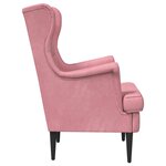 vidaXL Fauteuil Rose Velours