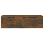 vidaXL Armoires murales 2 Pièces Chêne fumé 68x30x20 cm Bois d'ingénierie