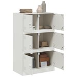 vidaXL Buffet blanc 67x39x107 cm acier