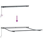 vidaXL Auvent Rétractable Multicolore 300 x 250 cm Polyester et Acier