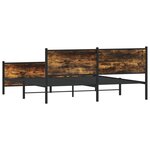 vidaXL Cadre de lit en métal sans matelas chêne fumé 193x203 cm