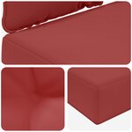 vidaXL Coussin de canapé d'extérieur 2 Pièces Bordeaux Polyester