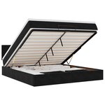 VidaXL Cadre de lit ottoman avec matelas noir 180x200 cm velours