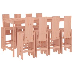 vidaXL Ensemble de bar de jardin 9 Pièces bois massif douglas