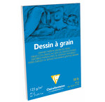 Bloc 40 Feuilles Dessin à Grain 125g A4 Blanc CLAIREFONTAINE