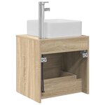 vidaXL Vanité de lavabo mural Chêne Sonoma 53 x 34 5 x 63 cm