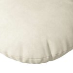 vidaXL Coussins de siège 2 pc Velours Crème Ø50 x 19 cm