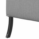vidaXL Canapé à Haut Dossier Gris clair 109 x 56 x 121 cm tissu