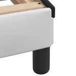vidaXL Cadre de lit sans matelas Zadar blanc et noir 90x190 cm similicuir