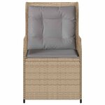 vidaXL Banc de jardin 2 Pièces Beige polyrotin