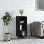 vidaXL Buffet noir 34 5x32 5x90 cm bois d'ingénierie