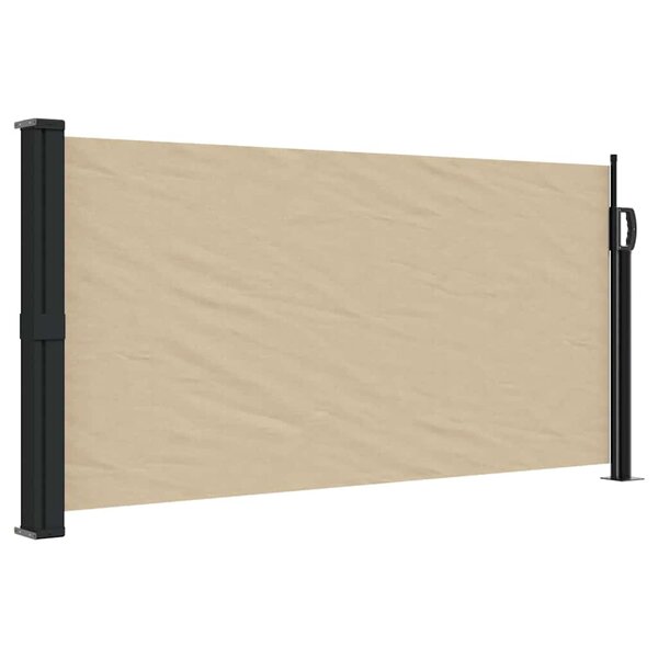vidaXL Auvent latéral rétractable beige 100x500 cm