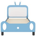 vidaXL Cadre de lit pour enfants avec tête de lit Bleu 90 x 190 cm PU