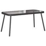 Ensemble de canapé de jardin 4 pièces avec coussins en poly rotin noir