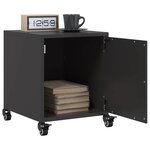 vidaXL Table de chevet noir 36x39x43 5 cm acier