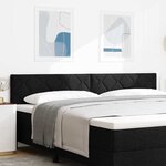 vidaXL Tête de Lit en Tissu Géométrique Noir 200 cm tissu