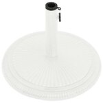 vidaXL Socle de parasol Blanc 45x45x30 cm Fonte
