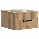 vidaXL Cabinet de chevet mural Chêne artisanal 34 5 x 33 x 20 cm
