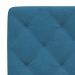 vidaXL Cadre de lit avec LED sans matelas bleu 90x190 cm velours