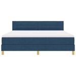 vidaXL Lit à ressorts avec coussin Bleu 180 x 200 cm tissu