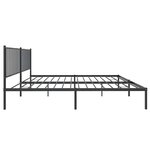vidaXL Cadre de lit métal sans matelas avec tête de lit noir 193x203cm