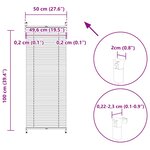 vidaXL Store plissé 50x100 cm Crème