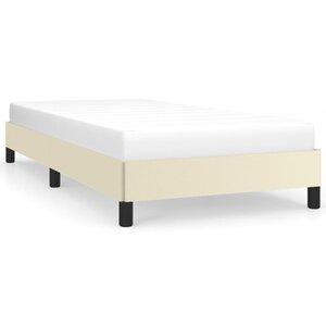 vidaXL Cadre de lit sans matelas crème 100x200 cm similicuir