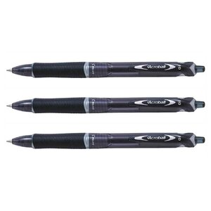 Stylo Bille ACROBALL Begreen pointe fine Noir x 3 PILOT