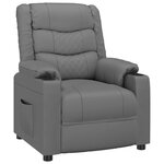 vidaXL Fauteuil inclinable Gris Similicuir