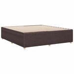 vidaXL Cadre de lit sans matelas marron foncé 200x200 cm tissu