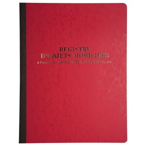 Registre Objets mobiliers - 32 x 24 cm, 80 pages