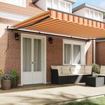 vidaXL Auvent Rétractable Jaune et Orange 500 × 350 cm