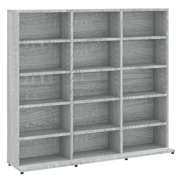 vidaXL Armoire à CD Sonoma gris 102x23x89 5 cm Bois d'ingénierie