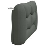vidaXL Coussin de tête de lit Hvar gris foncé 120 cm tissu