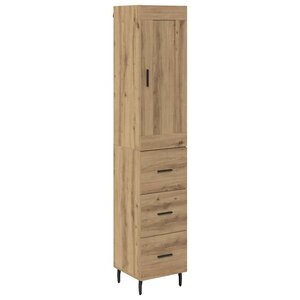 vidaXL Haut Armoire avec tiroir Chêne artisanal 34 5 x 34 x 180 cm