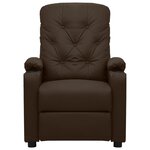 vidaXL Fauteuil inclinable électrique Marron Similicuir
