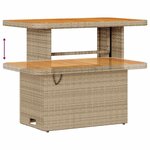 vidaXL Ensemble de canapé de jardin 12 Pièces Beige polyrotin