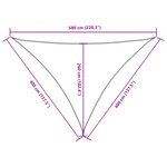 vidaXL Voile parasol tissu oxford triangulaire 4x4x5 8 m vert foncé
