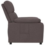 vidaXL Fauteuil inclinable Marron foncé Tissu