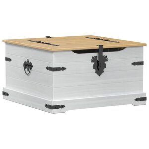 vidaXL storage box avec étagère Blanc 78 x 78 x 45 cm Pin massif