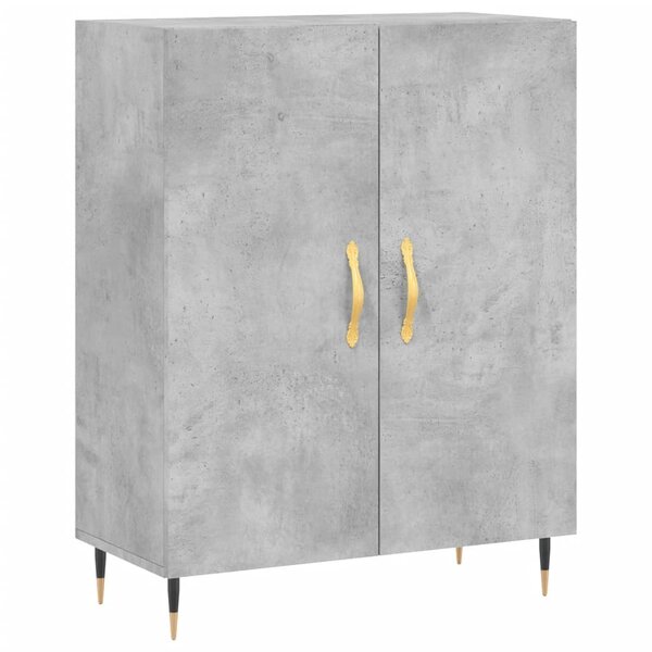 vidaXL Buffet gris béton 69 5x34x90 cm bois d'ingénierie