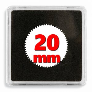 Capsules numismatiques carrées Quadrum 20mm. Paquet - 10 capsules