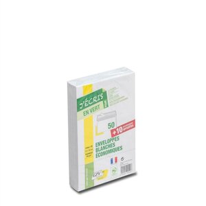 Lot de 60 enveloppes blanches economiques c6 sans fen ätre - gpv